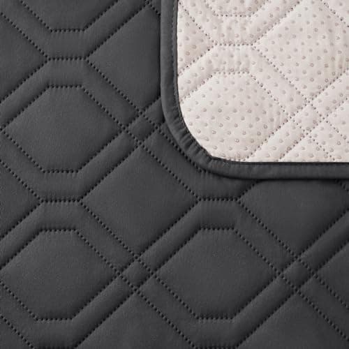 Waterproof Loveseat Recliner Cover with Console for Pets - Chocolate — Charcoal Gray