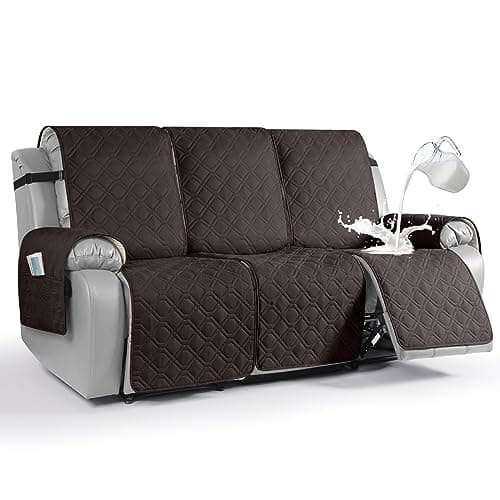 VANSOFY Waterproof 1-Piece Washable Recliner Couch Cover with Straps Protection