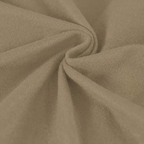Dark Gray Microfiber Stretch Recliner Sofa Slipcover with Elastic Fit Protection — Tan
