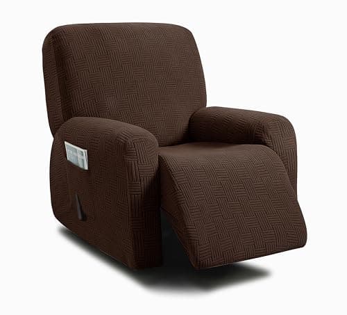 ULTICOR Chocolate Jacquard Recliner Sofa Covers (Style 4) — Chocolate