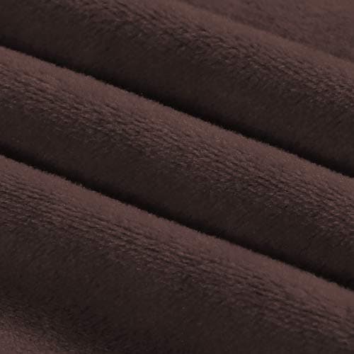 PrinceDeco Velvet Stretch Recliner Chair Cover, 4-Pieces, Ivory — Brown