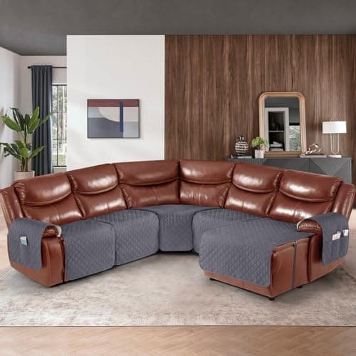 Ruaozz Dark Grey L-Shape Sofa & Right Chaise Cover
