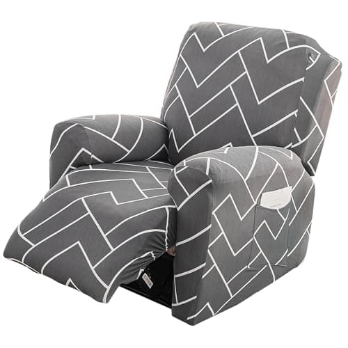 FUANGUI 4-Piece Lazyboy Recliner Cover with Storage Pockets — 32