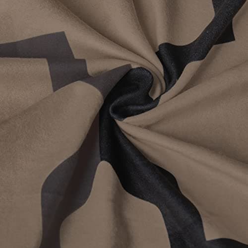 Elastic Pet Sofa Cover - Washable Soft Couch Protector for 2 Cushions (Love Seat, Dark Gray) — Quatrefoil/Camel
