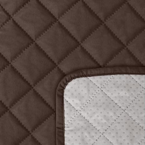 KinCam Waterproof 3 Seat Recliner Sofa Cover, Grey Protector — Deep Brown