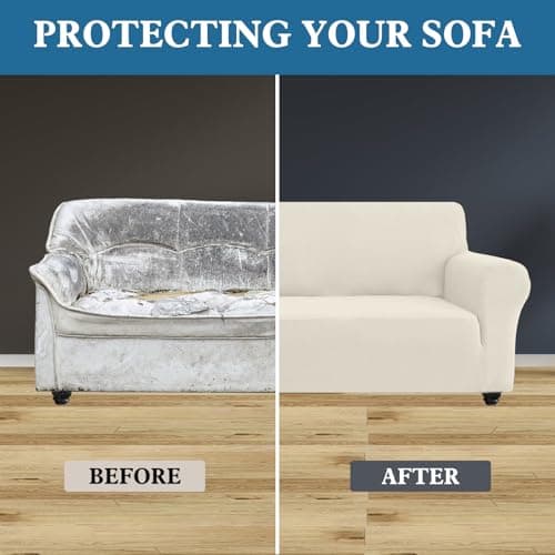 Waterproof Couch Cover for Pets, Dual Layer TPU Protector (Sofa, Beige)
