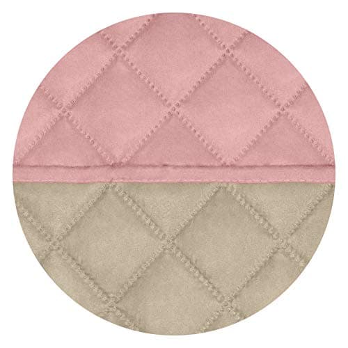 PureFit Reversible Quilted Recliner Cover, Water Resistant Brown/Beige — Pink/Beige