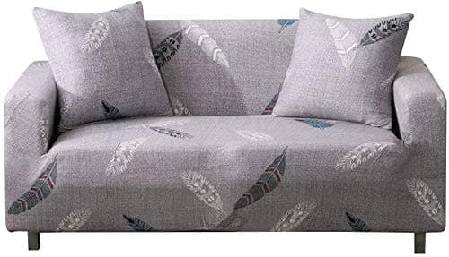 Love Forever Lamberia Printed 3 Seater Sofa Cover with Pillow Cases — Feather