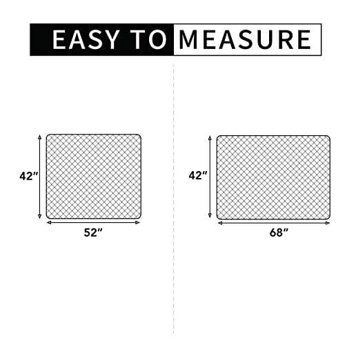 Dark Gray L-Shaped Sofa Slipcover for Pets and Kids (42x52 inches)
