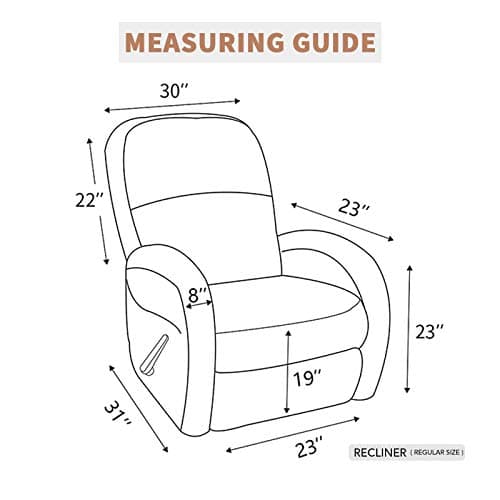 100% Waterproof Recliner & Couch Cover, Dark Gray, Leakproof Kids and Pet Proof Seat Cover