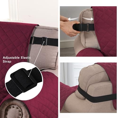 Reversible Loveseat Couch Cover for 2 Cushion Couch