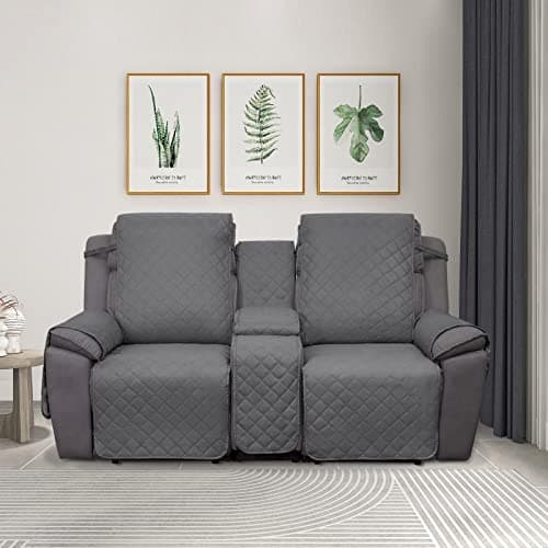 PureFit Water Resistant Reversible Loveseat Recliner Couch Cover