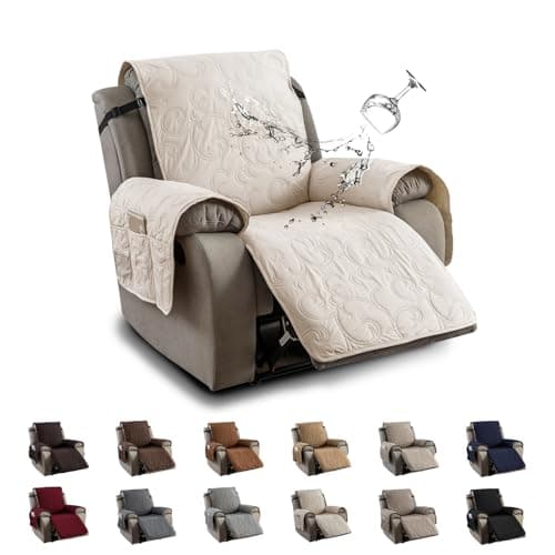 100% Waterproof Recliner Chair Cover, Non-Slip Fabric for Living Room