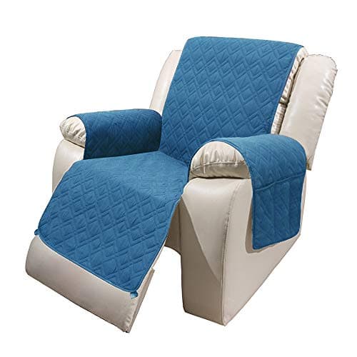 Waterproof Small Recliner Chair Covers for Pets, Baby, Dogs, Cats, and Kids — Peacock Blue