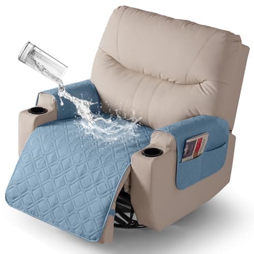 VANSOFY Dark Gray Recliner Chair Covers, 100% Waterproof & Non-Slip — Azuree