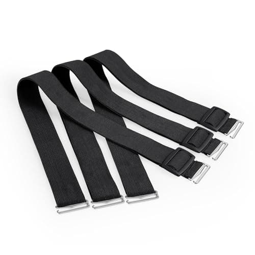 Ruaozz Adjustable Elastic Straps for Recliner Chair Covers - Loveseat, Recliner, 3 Seater Couch - Quick Size Adjustment, Black, Ideal for Home Use