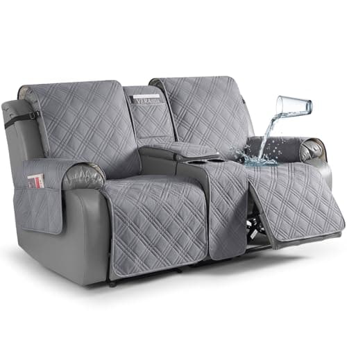 Waterproof Loveseat Recliner Cover for Pets and Kids - Gray (2 Seater)