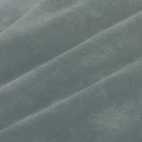 ZNSAYOTX Thicker Soft Grey Velvet Recliner Cover with Side Pockets — Light Grey