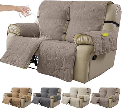 100% Waterproof Recliner Chair Cover for Pets and Kids (Beige, 2|6" Recliner Chair)
100% Waterproof Non-Slip Fabric Recliner Couch Cover for Living Room (Beige, 2|6" Recliner Chair)
Washable 100% Waterproof Recliner Chair Cover for Pets and Kids (Bei