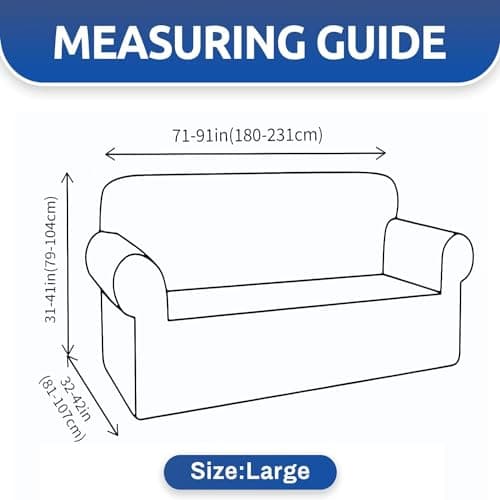 YEMYHOM High Stretch Jacquard Couch Cover, Pet-Proof Light Gray Slipcover for 3-Cushion Sofa