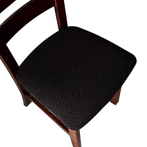 Genina Taupe Dining Room Chair Slipcovers (4 Pcs) — Black