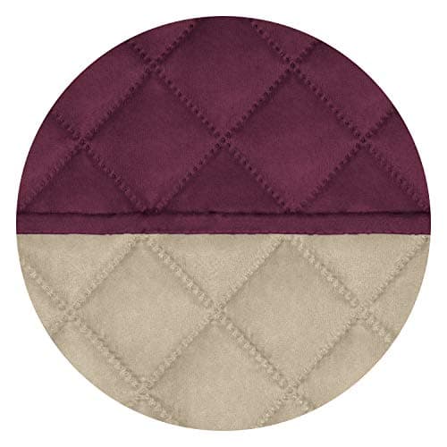 PureFit Reversible Water Resistant Couch Cover, Chocolate/Beige (3 Cushion) — Wine/Beige