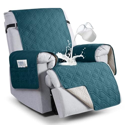 VANSOFY 100% Waterproof Pet Chair Cover, Dark Gray, 23.6" — Peacock Blue