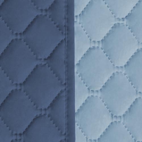 ISSUNTEX 100% Waterproof Recliner Sofa Covers, Double Protection for Pets & Kids (Gray/Light Gray) — Dark Blue/Light Blue