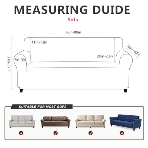 Molasofa Sofa Covers - Couch Cover for Dogs, Cats, and Kids (Sofa, Mustard)