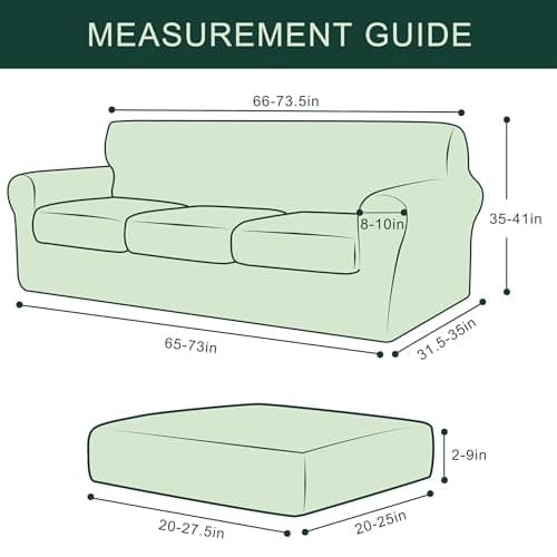 CHUN YI Stretch Sofa Cover, 3 Seat, Grey Checks Spandexсалон coverage