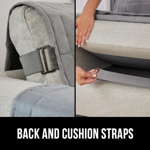 Gorilla Grip 50" Waterproof Slip-Resistant Loveseat Cover, Gray