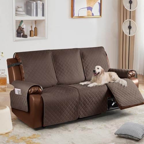 KinCam 100% Waterproof Recliner Couch Covers, Brown