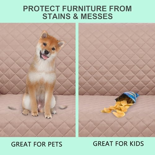 Reversible Sofa Covers for Dogs, Water Resistant, Camel/Beige