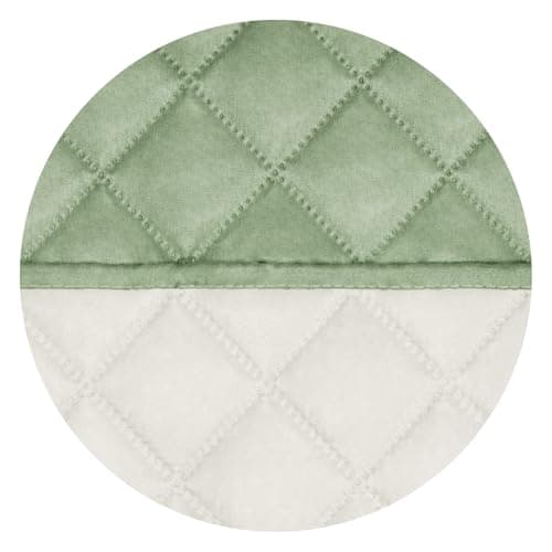 PureFit Reversible Quilted Recliner Cover, Water Resistant Brown/Beige — Sage Green/Ivory