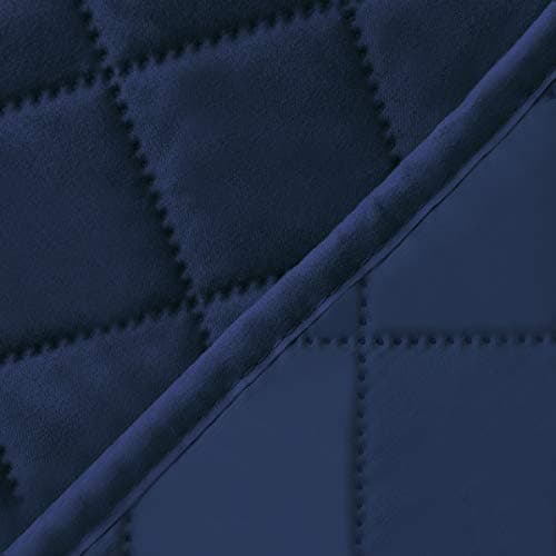 Easy-Going Reversible Loveseat Couch Cover, Gray/Light Gray — Navy/Navy