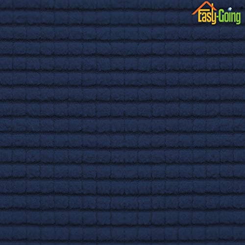Dark Gray Stretch Loveseat Cushion Cover with Elastic Bottom — Navy