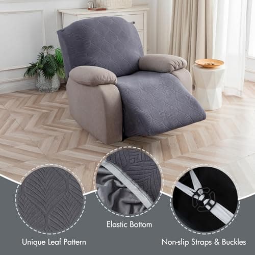 100% Waterproof Pet Recliner Chair Cover, Dark Gray (1 Seater)
