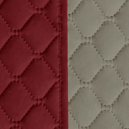 ISSUNTEX 100% Waterproof Recliner Sofa Covers, Double Protection for Pets & Kids (Gray/Light Gray) — Christmas Red/Beige