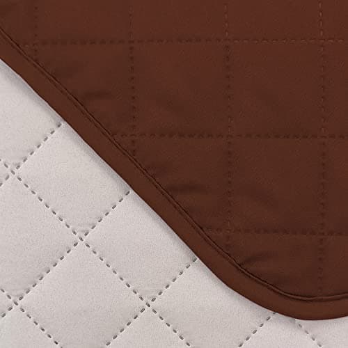 U-NICE HOME Oversized Recliner Chair Covers, Water Resistant & Pet Friendly (28", Coffee/Beige) — Brown/Beige