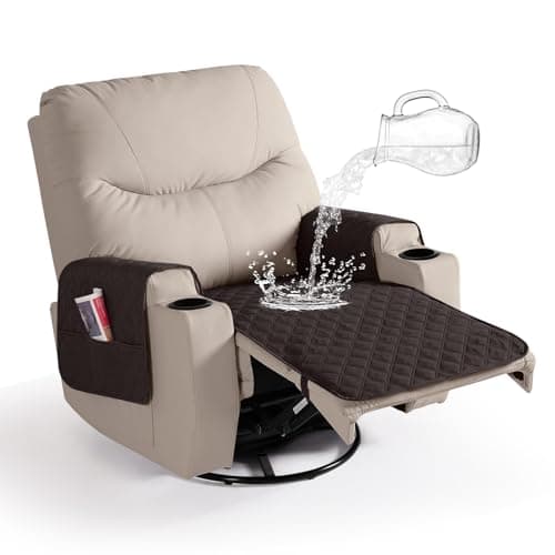 Ruaozz Waterproof Recliner Cover for Pets and Kids (Chocolate, Small)