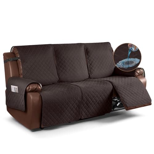 KinCam Waterproof Recliner Sofa Cover for 3 Seat Recliner Couch