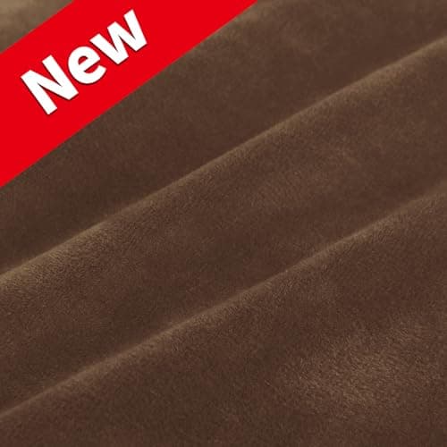 MAXIJIN Velvet Chaise Cover for L Shaped Sofa with Elastic Bottom (Gray) — Dark Coffee