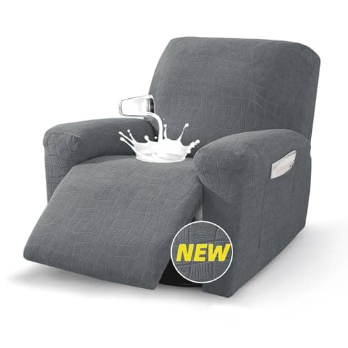 MAXIJIN Waterproof Recliner Chair Covers for Pet & Kids, Light Gray
