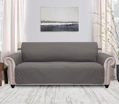 Water Resistant Dog Couch Cover 68" x 3 Cushions Gray/Light Gray