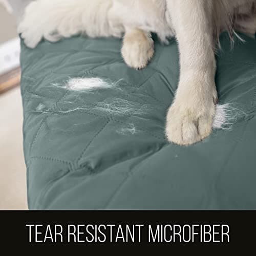 Seafoam Cream Washable Reversible Dog and Pet Protect Cover for Quilted Microfiber Recliner