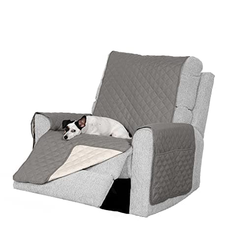 Furhaven Water-Resistant Reversible Recliner Chair Cover - Gray/Mist