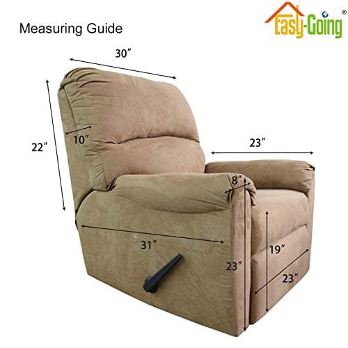 Dark Gray Recliner Stretch Sofa Slipcover 4-Pieces Elastic Bottom Furniture Protector