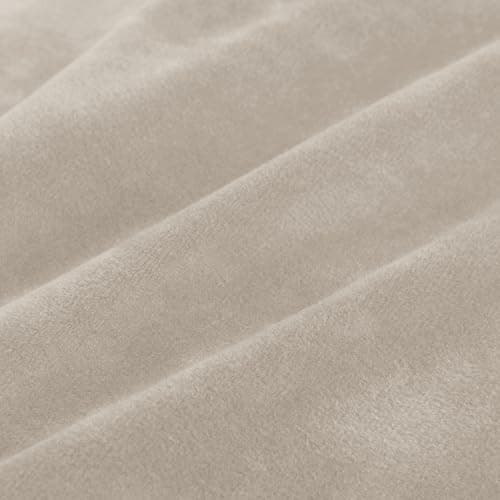 MAXIJIN Velvet Chaise Cover for L Shaped Sofa with Elastic Bottom (Gray) — Khaki