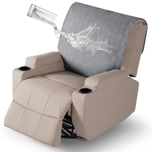 VANSOFY Dark Gray 100% Waterproof Dog Recliner Chair Cover — Light Gray