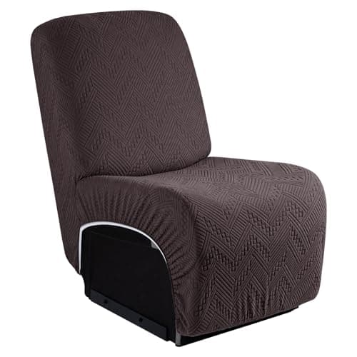 Reclining Armless Chair Cover for Sectional Sofa - Small, Chocolate — Chocolate
